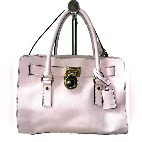 MICHAEL KORS Michael Kors Hamilton Traveler Lg Tote Shoulder Bag Purse Pink Lthr - Picture 4 of 16